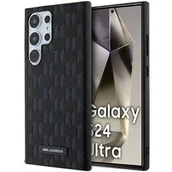Etui i futerały do telefonów - Oryginalne Etui SAMSUNG GALAXY S24 ULTRA Karl Lagerfeld Hardcase Saffiano Mono Metal Logo (KLHCS24LSAKLHPK) czarne - miniaturka - grafika 1