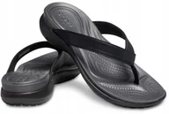 Klapki i japonki damskie - Japonki Klapki Damskie Crocs Flip Czarne 41 - miniaturka - grafika 1