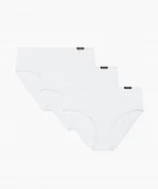 Majtki damskie - Figi damskie Atlantic Classic 3BLP-579, 3-pak, białe M - miniaturka - grafika 1