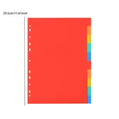 Inne - TEMU Zestaw stron indeksowych A4/11 dziur, plastikowa strona klasyfikacyjna, segregator luźnych kartek, paginacyjny, separacyjny, kolorowa strona - miniaturka - grafika 1