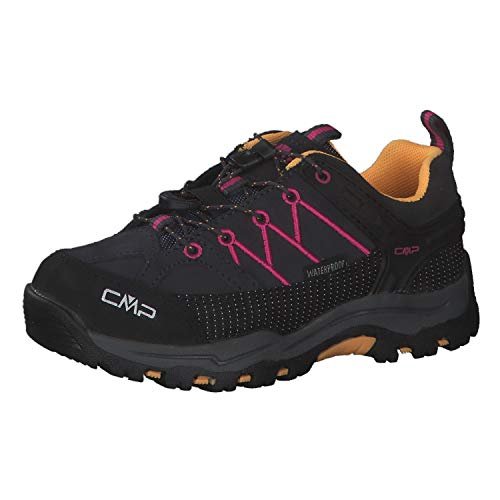 CMP Dziecięce buty Rigel Low Trekking WP, buty unisex dla dzieci i młodzieży, Antracyt Bouganville 54ue, 29 EU