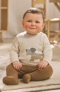 Mayoral Newborn komplet niemowlęcy kolor brązowy - Komplety dla niemowląt - miniaturka - grafika 1