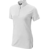 Koszulki i topy damskie - Wilson Damska koszulka polo z dekoltem w kształcie karbki, biała - miniaturka - grafika 1