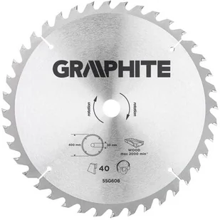 Graphite Tarcza do cięcia 55H608 400 x 30 mm do pilarki widiowa - Tarcze do pił - miniaturka - grafika 1