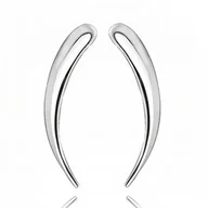 Kolczyki - Nausznice Kolczyki Srebrne Gładkie Próba 925 - miniaturka - grafika 1