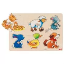 Goki Puzzle Mama i Dziecko, drewniane 57929 - Układanki dla dzieci - miniaturka - grafika 2