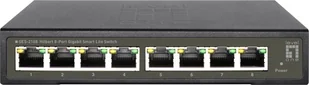 Switch LevelOne LevelOne GES-2108 łącza sieciowe Zarządzany L2 Gigabit Ethernet 10/100/1000 Czarny - Switche - miniaturka - grafika 1