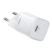 Ładowarki do telefonów - REMAX Crown mini  szybka ładowarka USB Typ C 20W 3 A Power Delivery Quick Charge biały (RP-U75) - miniaturka - grafika 1