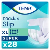 Pieluchy dla dorosłych - Tena Slip ProSkin, pieluchomajtki, rozmiar XL, 120-160 cm, Super, 28 sztuk - miniaturka - grafika 1