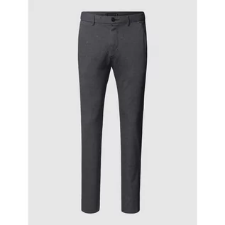 Spodnie męskie - Spodnie materiałowe o kroju slim fit z dodatkiem wiskozy model Bleecker - Tommy Hilfiger - grafika 1