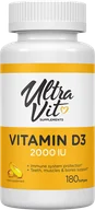 Witaminy i minerały - Suplement diety UltraVit Vitamin D3 2000 IU180 kapsułek (5060730361982) - miniaturka - grafika 1