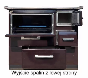 Kuchnia węglowa, angielka z piekarnikiem 7kW na drewno i węgiel, bez płaszcza wodnego (wylot spalin: lewy, kolor: brązowy) + Nóżki zestaw do 4 szt do kuchni 50080391 - Kuchnie węglowe - miniaturka - grafika 4
