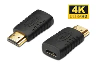 Adaptery i przejściówki - Microconnect HDM19M19FC zmieniacz płci / kabli HDMI HDMI Mini Czarny - miniaturka - grafika 1