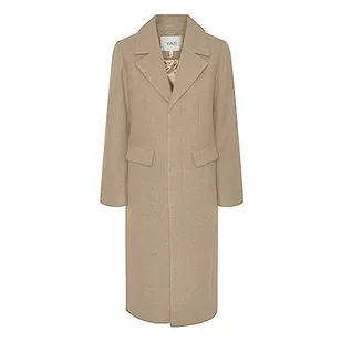 YAS Damski płaszcz Yaslima Ls Wool Mix Coat S. Noos, Nomad, M - Płaszcze damskie - miniaturka - grafika 1