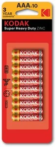 Bateria Kodak ZINC super heavy duty 3A (10 pack) 10szt (AAA) - Baterie i akcesoria - miniaturka - grafika 1