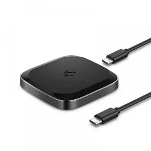 Spigen Ładowarka Indukcyjna + Kabel PF2004 Powerarc Wireless Charger 15W Black - Ładowarki do telefonów - miniaturka - grafika 1