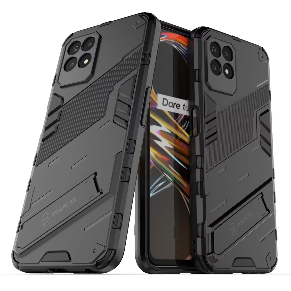 Etui Exoguard Bibercas - Realme 8I / Realme Narzo 50 - Pancerne Case Obudowa Futerał