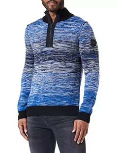 BOSS Męska bluza Knitted, czarna, S - Bluzy męskie - miniaturka - grafika 1