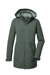 killtec Damska kurtka softshellowa Parka/Softshell z odpinanym kapturem KOW 95 WMN SFTSHLL PRK, zielono-szara, 50, 41803-000 - Kurtki damskie - miniaturka - grafika 1