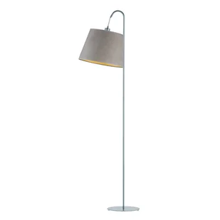 Designerska lampa podłogowa do czytania TALLIN VELUR z welurowym abażurem - Lampy stojące - miniaturka - grafika 1