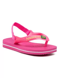 Buty dla dziewczynek - Havaianas Sandały N.B. Brasil Logo Cf 41405775784 Różowy - grafika 1