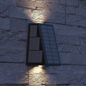 Lampy ogrodowe - Calex Solar - kinkiet zewnętrzny LED Matera, up/down, czarny - miniaturka - grafika 1