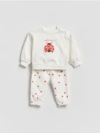 Komplety dla niemowląt - Reserved - Bawełniany komplet - złamana biel - miniaturka - grafika 1