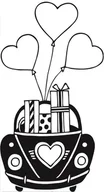 Scrapbooking - Aladine Stempel, auto nowożeńców - miniaturka - grafika 1