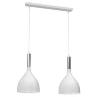 Lampy sufitowe - Efektowna lampa wisząca, biało-srebrna LX 3957 z serii NOAK - miniaturka - grafika 1