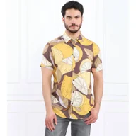 Koszule męskie - GUESS Koszula SS ECO RAYON LEMON P | Slim Fit - miniaturka - grafika 1