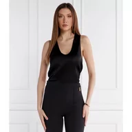 Koszulki i topy damskie - Patrizia Pepe Satynowy top | Regular Fit - miniaturka - grafika 1