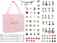 Biżuteria dla dzieci - KREATYWNY ZESTAW KORALIKI DO ROBIENIA BRANSOLETEK DUŻY CHARMS 85 ELEMENTÓW - miniaturka - grafika 1