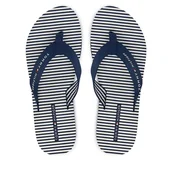 Klapki i japonki damskie - Japonki Tommy Hilfiger Th Ithaca Stripe Summer Sandal FW0FW09192 Granatowy - miniaturka - grafika 1