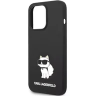 Etui i futerały do telefonów - Etui Karl Lagerfeld KLHMP14LSNCHBCK do iPhone 14 Pro 6,1" hardcase Silicone Choupette MagSafe - miniaturka - grafika 1