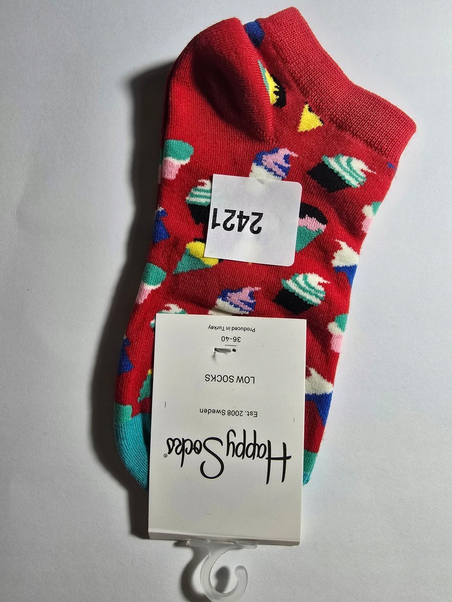 Kolorowe skarpety Happy Socks stopki unisex rozmiar 36-40 (2421)