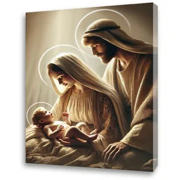 Obraz religijny na płótnie Święta Rodzina - Ikony i obrazy sakralne - miniaturka - grafika 1