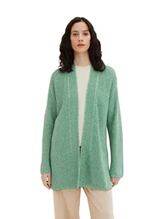 TOM TAILOR Damski kardigan kardigan 1035290, 31141 - Vivid Leaf Green Melange, M - Swetry damskie - miniaturka - grafika 1