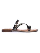 Klapki i japonki damskie - Geox Skórzane klapki "Sozy Plus" w kolorze czarnym - miniaturka - grafika 1