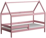 Łóżka dla dzieci i młodzieży - Różowe dziecięce łóżko ze stelażem i materacem 200x90 cm E4-C28 - miniaturka - grafika 1
