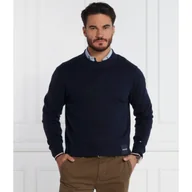 Swetry męskie - Tommy Hilfiger Sweter MONOTYPE GS TIPPED | Regular Fit | z dodatkiem jedwabiu - miniaturka - grafika 1