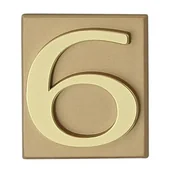 Akcesoria do drzwi - Cyfra "6" INV złota - miniaturka - grafika 1