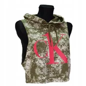 Bluzki damskie - Bluzka Damska Khaki Rozmiar S *Calvin Klein* - miniaturka - grafika 1