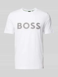 T-shirt z nadrukiem z logo - Koszulki męskie - miniaturka - grafika 1