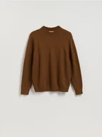 Swetry męskie - Reserved - Bawełniany półgolf - brązowy - miniaturka - grafika 1