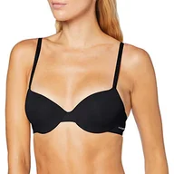 Koszulki i topy damskie - Emporio Armani Damska koszulka z niewidocznym biustonoszem z mikrofibry Basic Bonding, Czarny, 85B - miniaturka - grafika 1