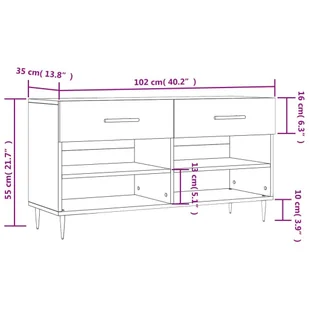 Ławka z miejscem na buty, wysoki połysk, biała, 102x35x55 cm Lumarko! - Szafki na buty - miniaturka - grafika 11