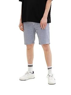 TOM TAILOR Denim Męskie szorty bermudy, 31059 - Navy White Structure, XS - Spodenki damskie - miniaturka - grafika 1