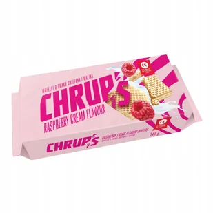 WAFLE CHRUPS ŚMIETANKOWO-MALINOWE 340G - Pyszna Przekąska z Nadzieniem 340g - Batoniki - miniaturka - grafika 1