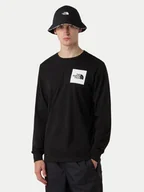 Koszulki męskie - The North Face Longsleeve Fine NF0A8A6P Czarny Regular Fit - miniaturka - grafika 1