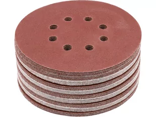 KRĄŻEK ŚCIERNY NA RZEP 8 OTWORÓW, P80 150MM 50SZT. - Materiały ścierne - miniaturka - grafika 1